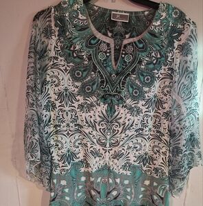 J&M collection blouse sz large